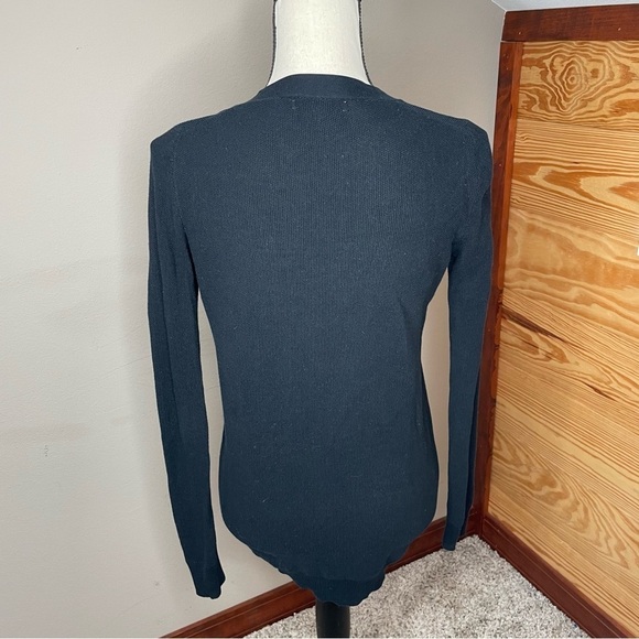 Madewell Inlet Button Up Long Sleeve Cotton Cardigan in Black Small - Picture 6 of 13